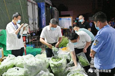 凌晨出击 守护“菜篮子”安全，滨州市市场监管局开展食用农产品夜间专项抽检